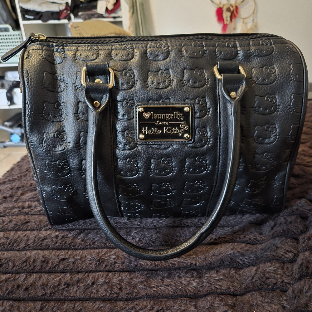 Loungefly Hello Kitty Black Embossed Handbag